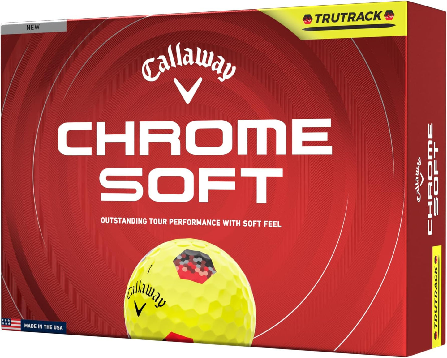 Callaway Golf Chrome Soft 2026 Golf Balls - Yellow Tru Track