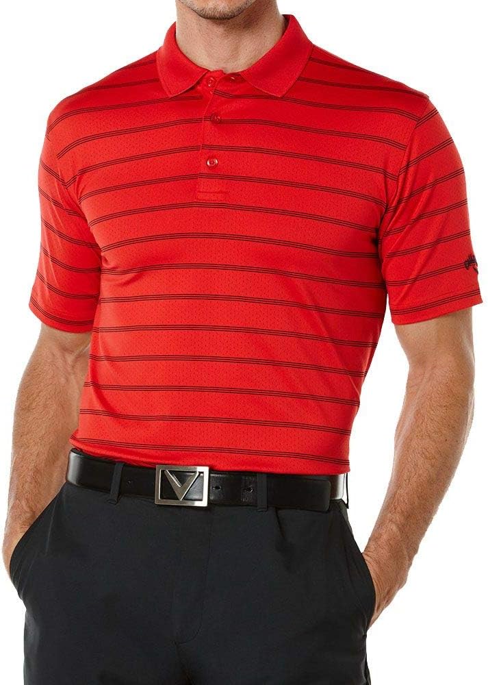 Callaway Men's Opti-Vent Short Sleeve Striped Polo - 3x-Large