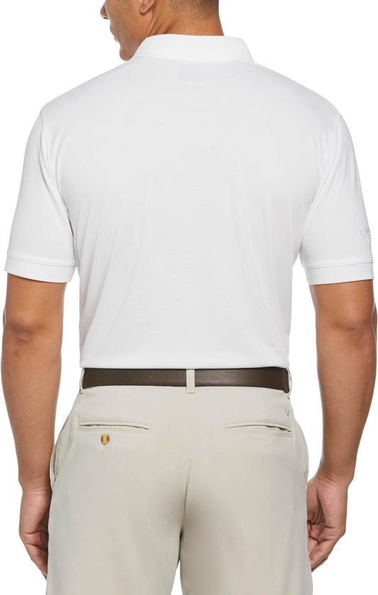 Callaway Men's Short Sleeve Ottoman Performance Golf Polo - White