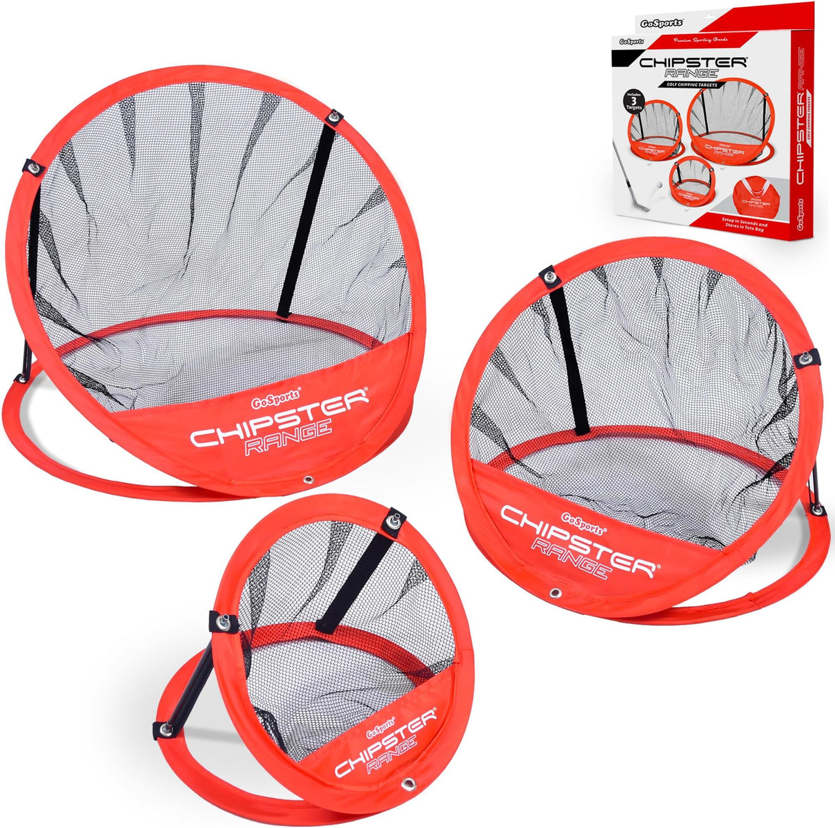 Gosports Chipster Pop-Up Golf Chipping Practice Net - Training Aid For Precision And Distance - Outdoor And Indoor Practice - Golf Gift - Chipster Range