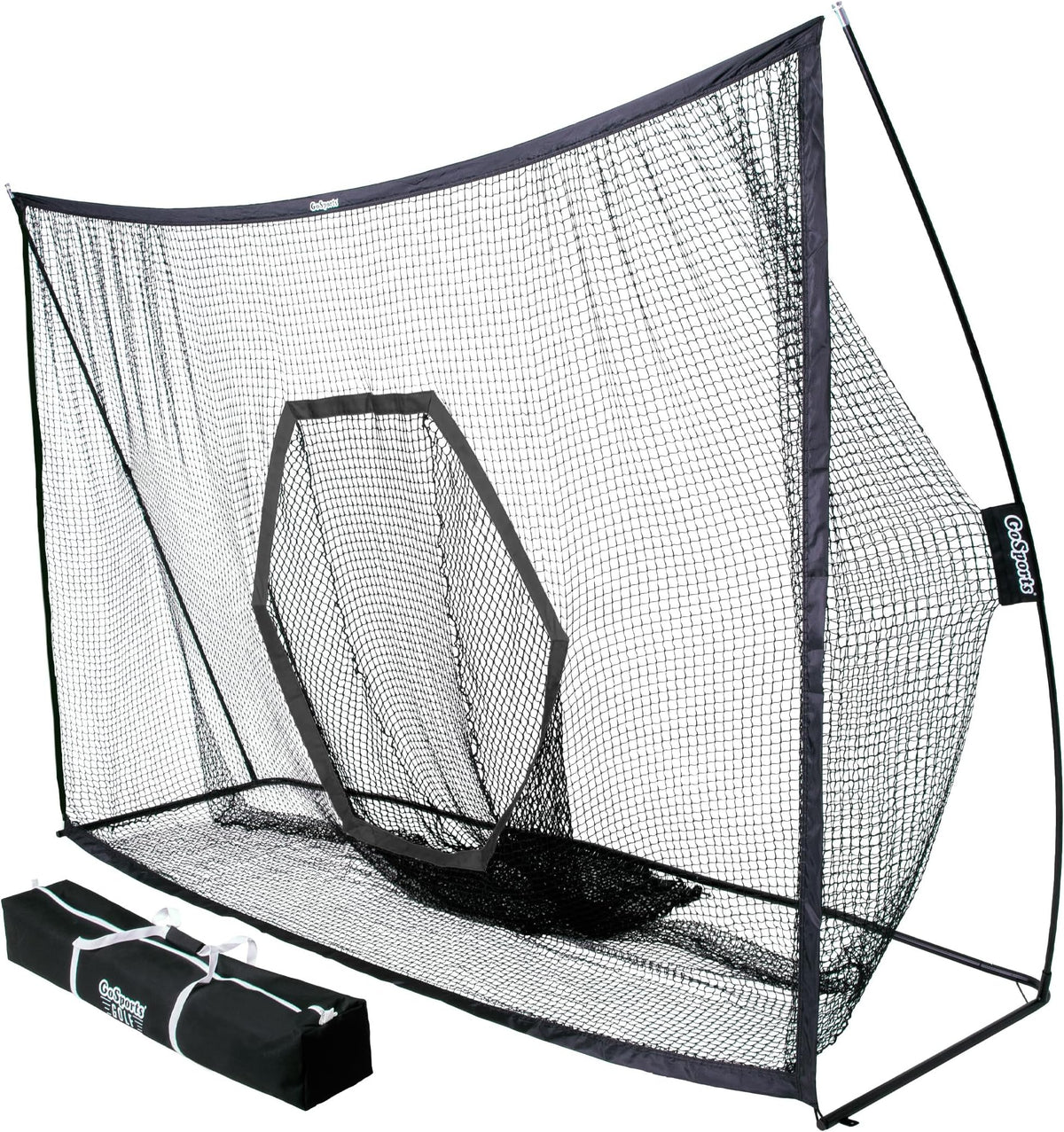 Gosports Golf Practice Hitting Net - Choose Between Huge 10 X 7 Ft Or 7 X 7 Ft Nets - Personal Driving Range For Indoor Or Outdoor Use - Designed By Golfers For Golfers - Pro 10'x7' Golf Net - Black