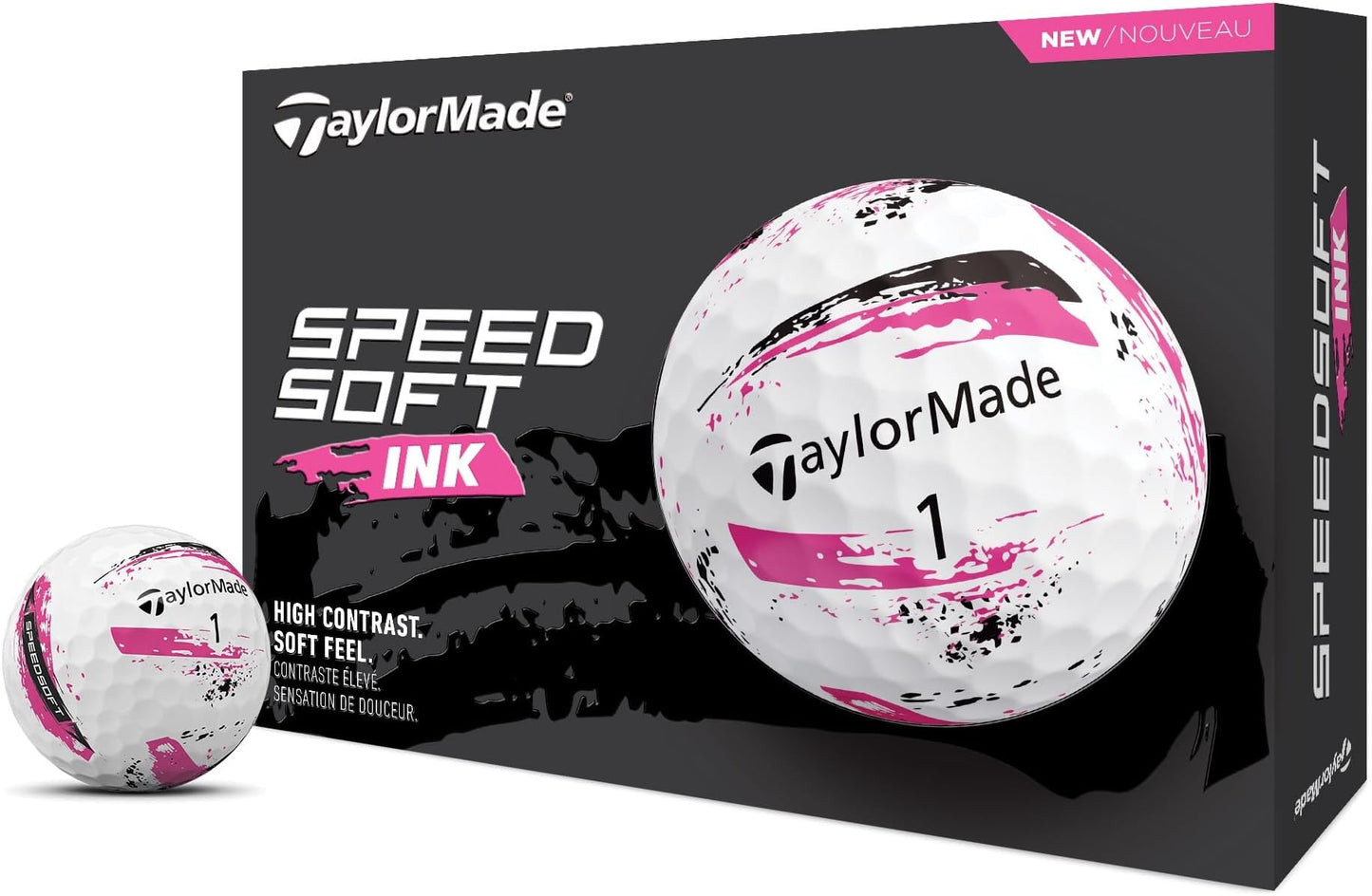 Taylormade Speedsoft Golf Balls, Maximum Distance With Ultra-Soft Feel, Perfect For Off The Tee And Around The Green - Pink