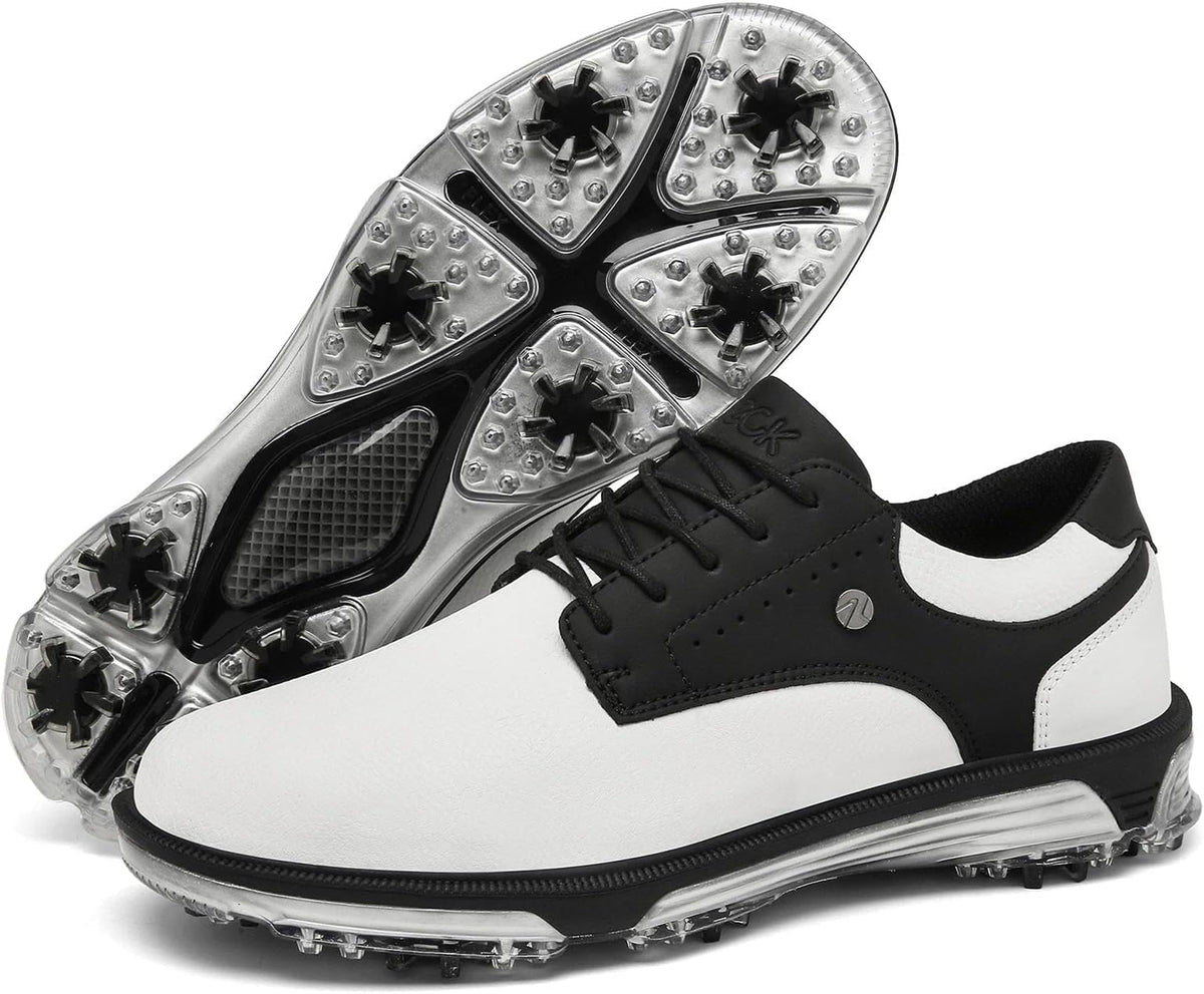 Ultiant Mens Golf Shoes Traditions Spikeless Size 7.5-14 - Black_white