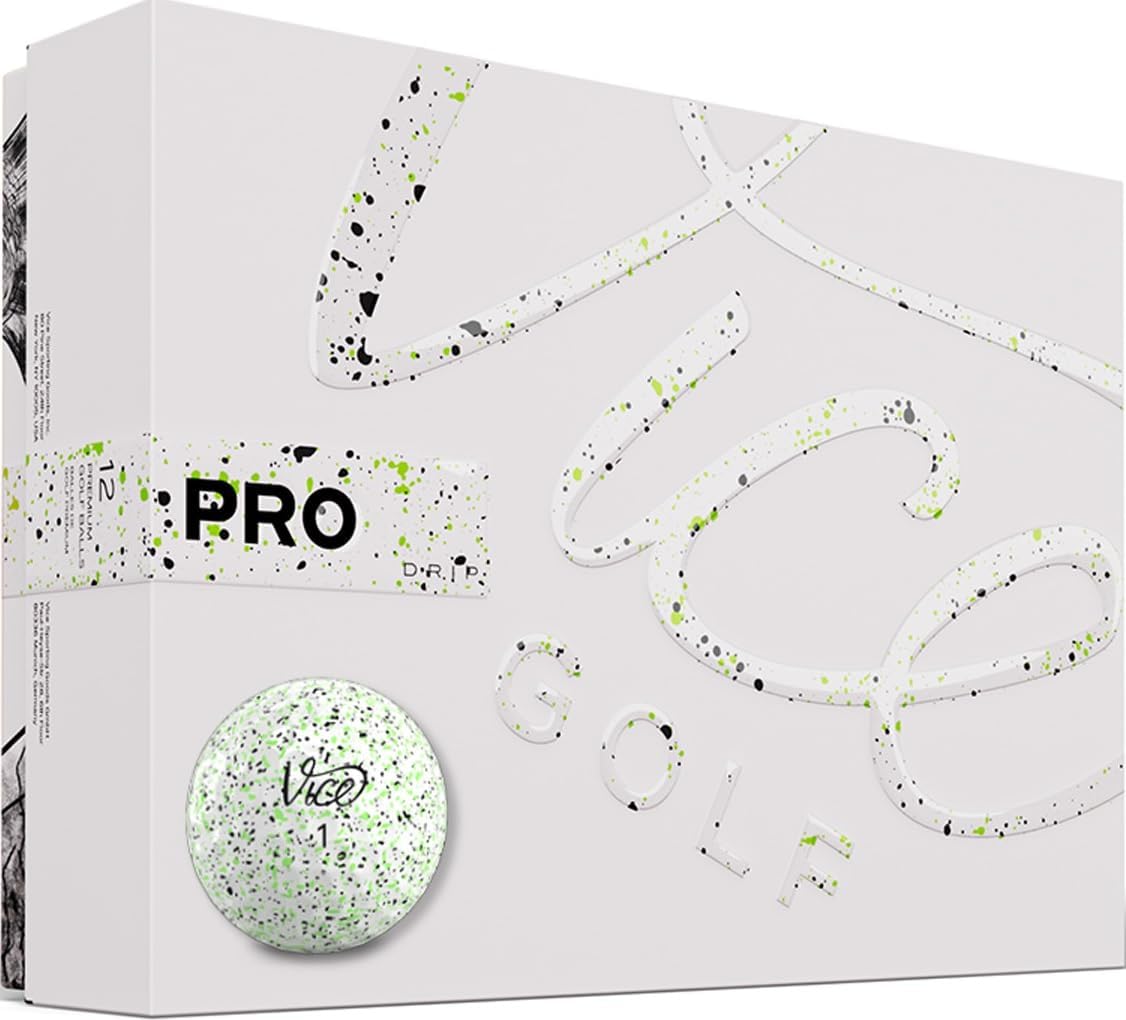 Vice Pro Golf Balls - Lime/black Drip