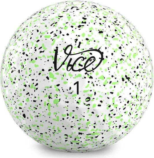 Vice Pro Golf Balls - Lime/black Drip