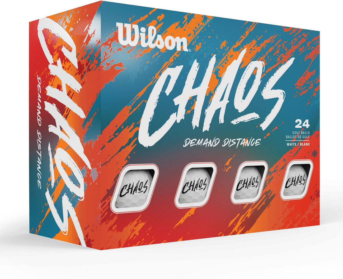 Wilson 2024 Chaos Golf Balls - 24 Balls - White