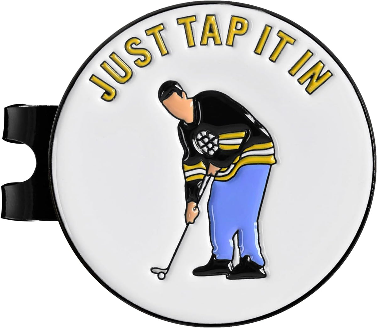 Zeety Funny Golf Ball Marker With Magnetic Hat Clip – Golf Accessories For Men And Women, Great Golf Gift For Players With Attitude - Just Tap It In