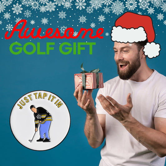 Zeety Funny Golf Ball Marker With Magnetic Hat Clip – Golf Accessories For Men And Women, Great Golf Gift For Players With Attitude - Just Tap It In