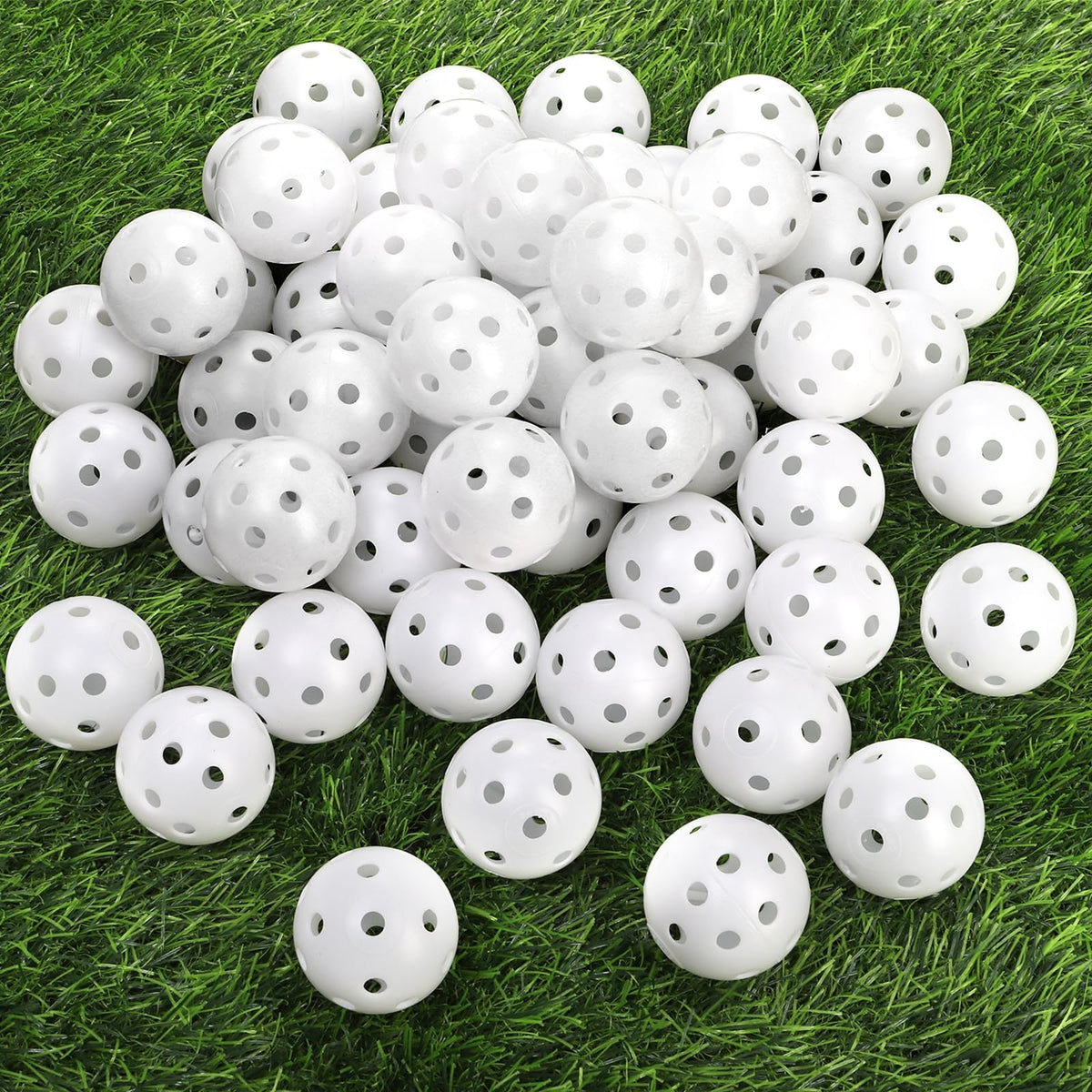 Faswin Plastic Practice Golf Balls, 41mm Hollow Airflow (100 Balls)