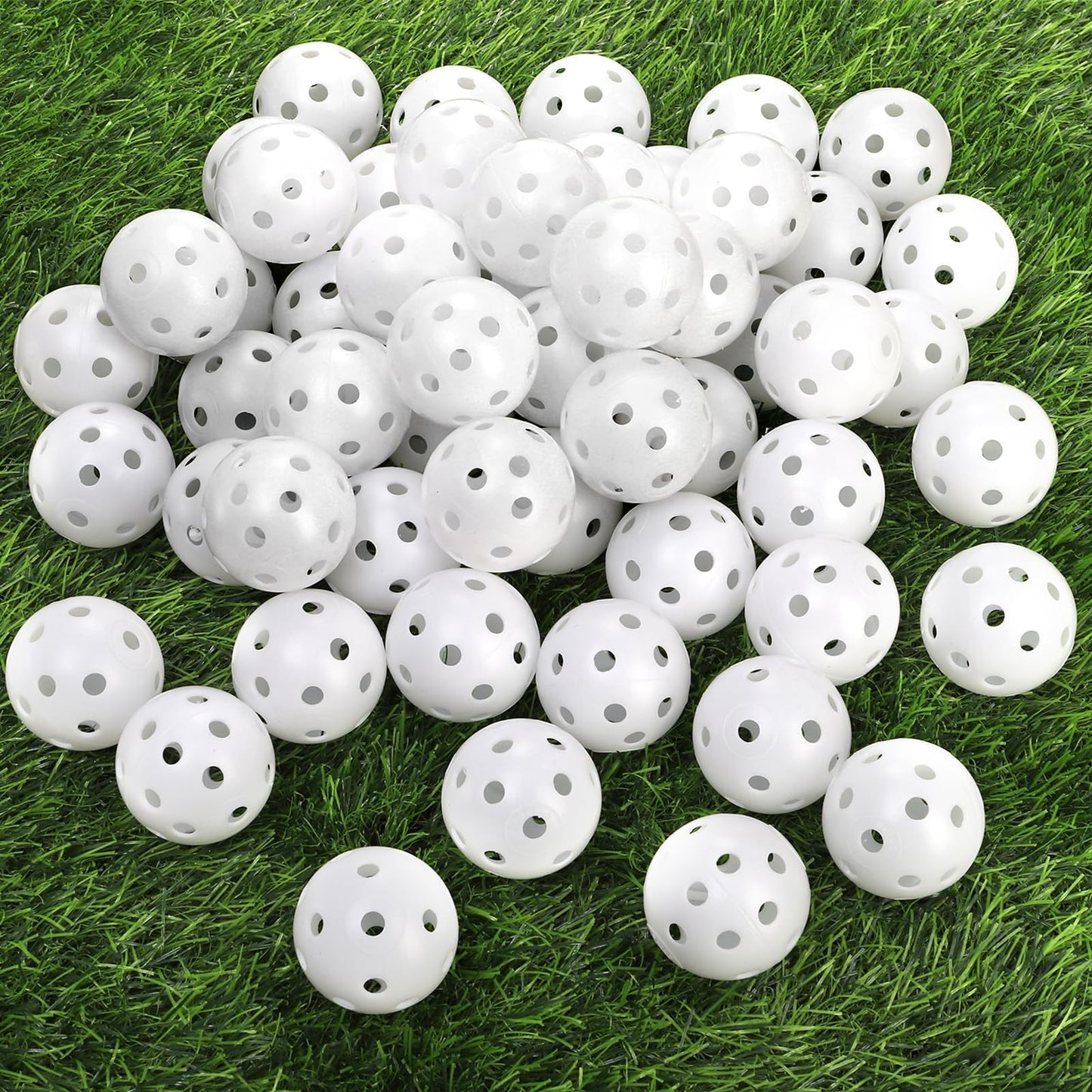 Faswin Plastic Practice Golf Balls, 41mm Hollow Airflow (100 Balls)