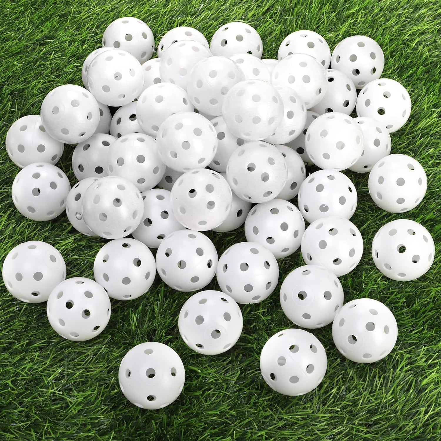 Faswin Plastic Practice Golf Balls, 41mm Hollow Airflow (100 Balls)