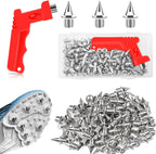 Track Spikes Golf Shoe Spikes 1/4 Inch Stainless Steel with Wrench (90-Pack)