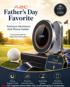 A2c Alloy Magnetic Golf Cart Phone Holder For Magsafe Iphone, Unique Fathers Day Golf Gifts For Men Dad Him Husband Ladies Her Golfers, Golf Accessories Essentials Gadgets Fits Ezgo, Club Car, Yamaha - Iron Gray