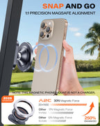 A2c Alloy Magnetic Golf Cart Phone Holder For Magsafe Iphone, Unique Fathers Day Golf Gifts For Men Dad Him Husband Ladies Her Golfers, Golf Accessories Essentials Gadgets Fits Ezgo, Club Car, Yamaha - Iron Gray