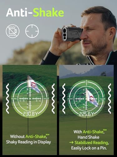 Acer Gadget Golf Rangefinder With Slope - 800/1200yards Range Finder For Hunting, 6x Magnification With Flag Pole Locking Vibration, Rechargeable Battery With Magnet Stripe, Golf Accessories For Men - A-800yards-Black