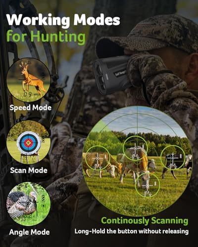 Acer Gadget Golf Rangefinder With Slope - 800/1200yards Range Finder For Hunting, 6x Magnification With Flag Pole Locking Vibration, Rechargeable Battery With Magnet Stripe, Golf Accessories For Men - A-800yards-Black