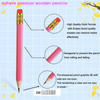 Adhere 25pcs Golf Pencils With Eraser Hexagon Wooden Pencils Graphite 2b For Golf Event Scoring,classroom,wedding,company Meetings,pew, Pocket (pink) - Pink