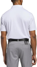 Adidas Mens Core Chest Stripe Polo Shirt - White