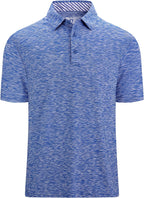 Alex Vando Mens Golf Shirt Moisture Wicking Quick-Dry Short Sleeve Polo | Upf40,soft & Stretch,sweat Resistant,multi-Scene Sports & Office Apparel - Blue