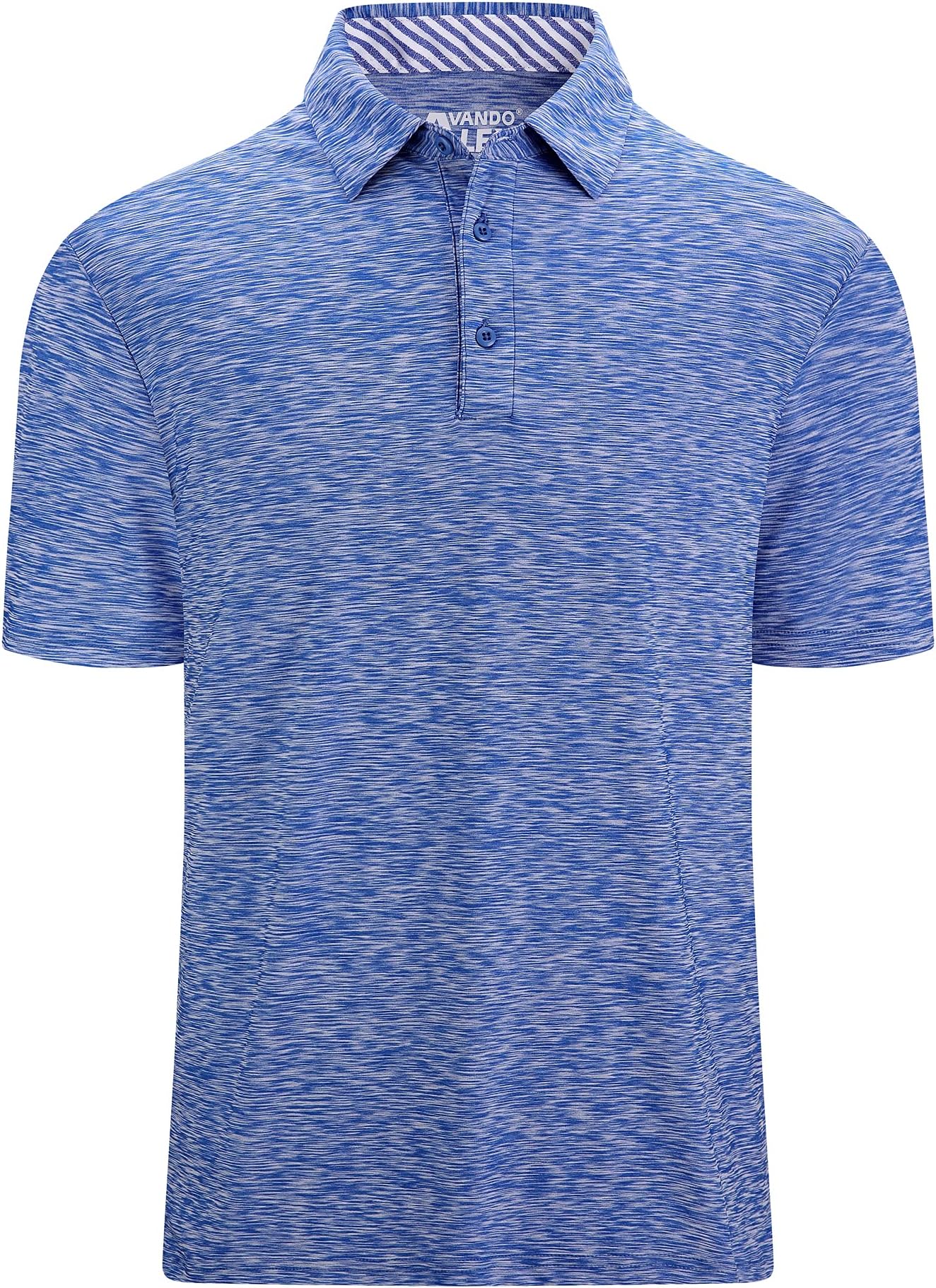 Alex Vando Mens Golf Shirt Moisture Wicking Quick-Dry Short Sleeve Polo | Upf40,soft & Stretch,sweat Resistant,multi-Scene Sports & Office Apparel - Blue