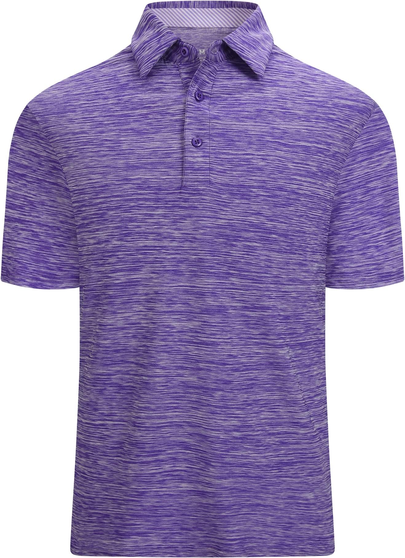 Alex Vando Mens Golf Shirt Moisture Wicking Quick-Dry Short Sleeve Polo | Upf40,soft & Stretch,sweat Resistant,multi-Scene Sports & Office Apparel - Purple