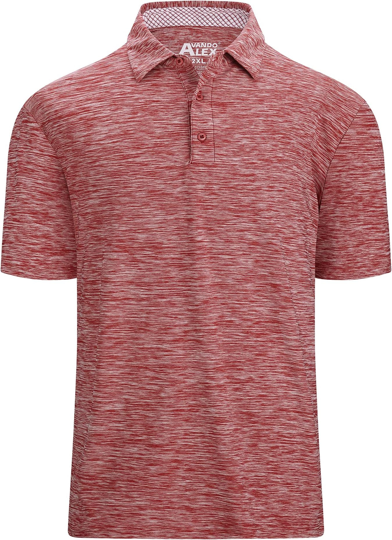Alex Vando Mens Golf Shirt Moisture Wicking Quick-Dry Short Sleeve Polo | Upf40,soft & Stretch,sweat Resistant,multi-Scene Sports & Office Apparel - Burgundy