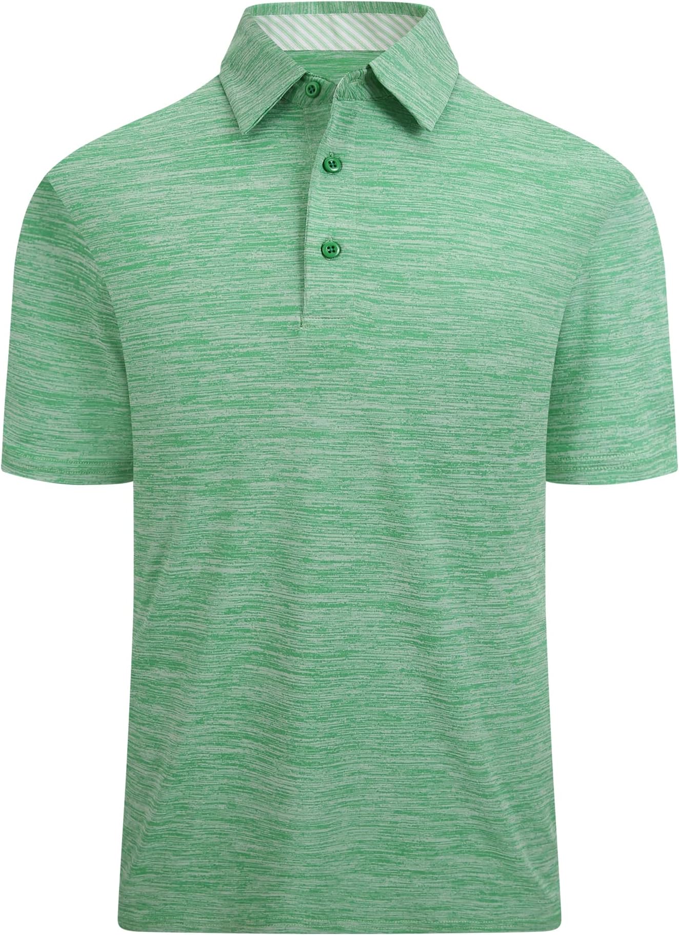 Alex Vando Mens Golf Shirt Moisture Wicking Quick-Dry Short Sleeve Polo | Upf40,soft & Stretch,sweat Resistant,multi-Scene Sports & Office Apparel - Lt Green