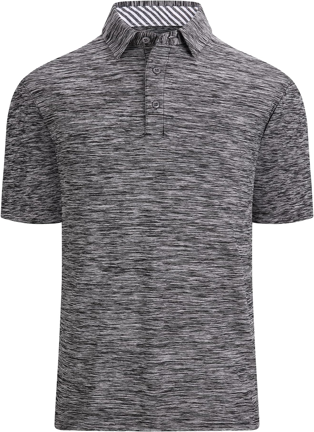 Alex Vando Mens Golf Shirt Moisture Wicking Quick-Dry Short Sleeve Polo | Upf40,soft & Stretch,sweat Resistant,multi-Scene Sports & Office Apparel - Black