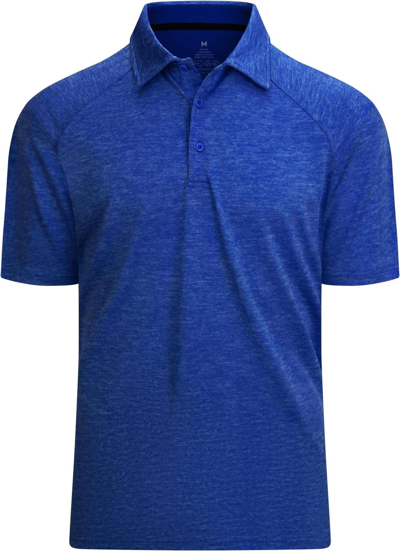 Alex Vando Mens Golf Shirt Moisture Wicking Quick-Dry Short Sleeve Polo | Upf40,soft & Stretch,sweat Resistant,multi-Scene Sports & Office Apparel - 02a Dark Blue