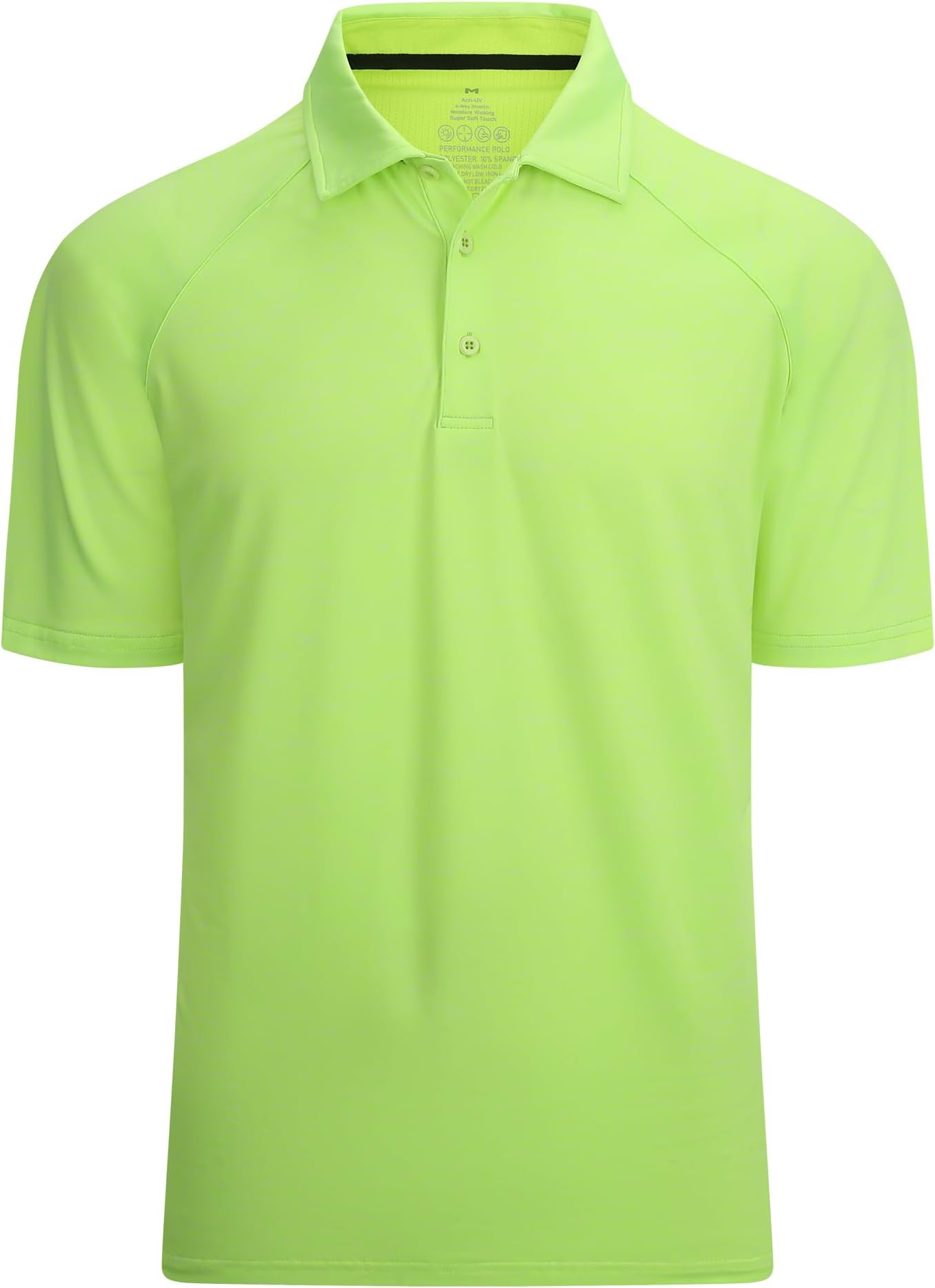 Alex Vando Mens Golf Shirt Moisture Wicking Quick-Dry Short Sleeve Polo | Upf40,soft & Stretch,sweat Resistant,multi-Scene Sports & Office Apparel - 02a Green