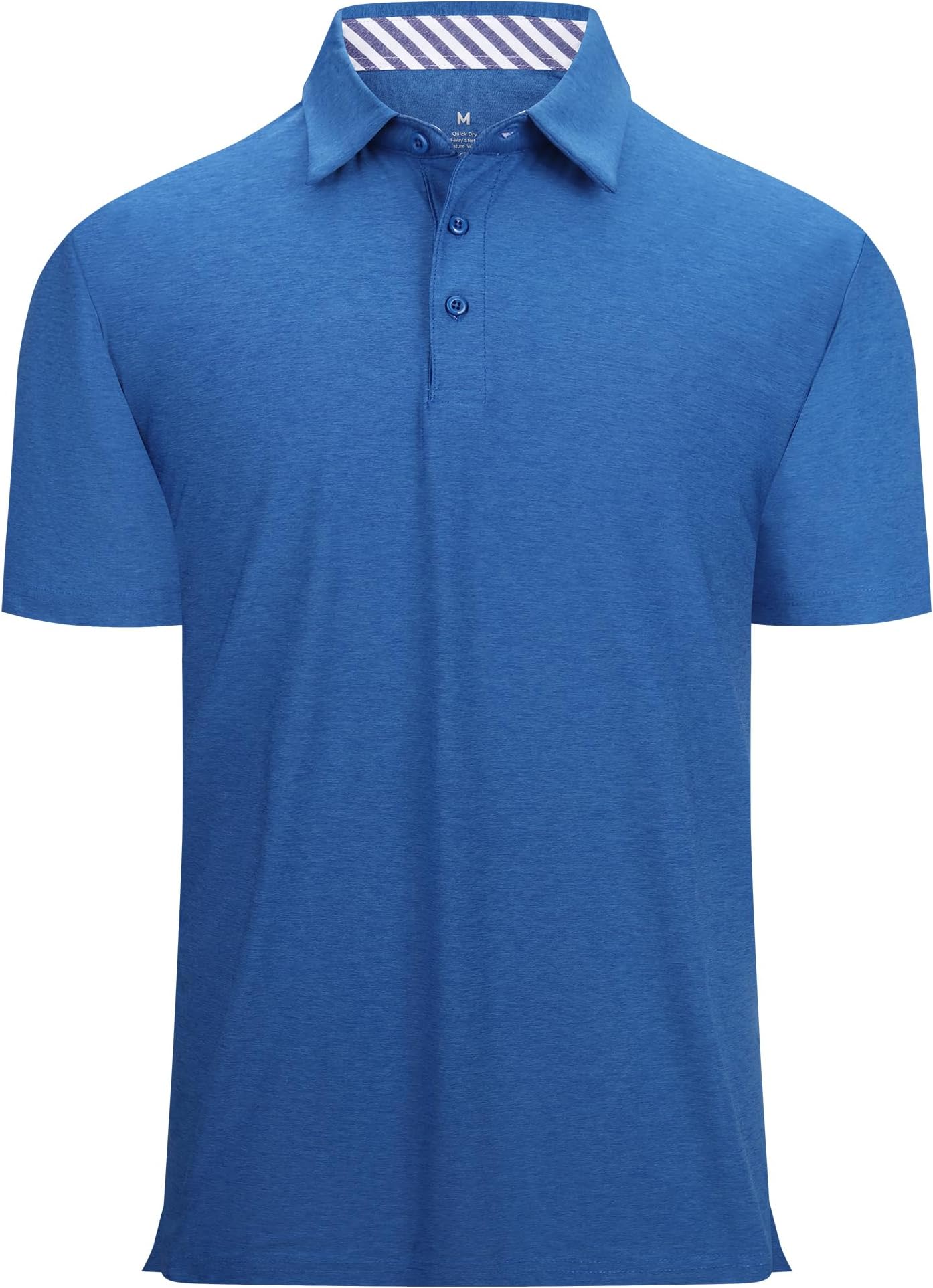 Alex Vando Mens Golf Shirt Moisture Wicking Quick-Dry Short Sleeve Polo | Upf40,soft & Stretch,sweat Resistant,multi-Scene Sports & Office Apparel - Royal