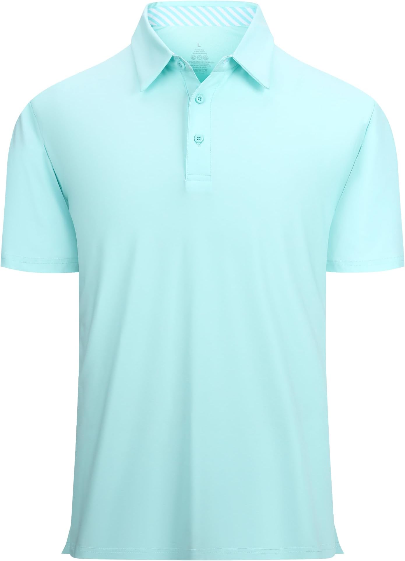 Alex Vando Mens Golf Shirt Moisture Wicking Quick-Dry Short Sleeve Polo | Upf40,soft & Stretch,sweat Resistant,multi-Scene Sports & Office Apparel - T-Blue