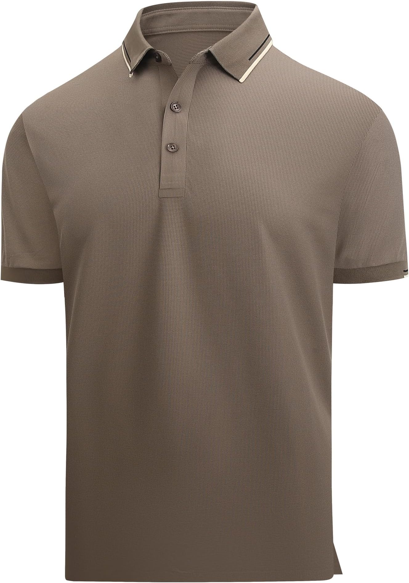 Alex Vando Mens Golf Shirt Moisture Wicking Quick-Dry Short Sleeve Polo | Upf40,soft & Stretch,sweat Resistant,multi-Scene Sports & Office Apparel - Coffee 188