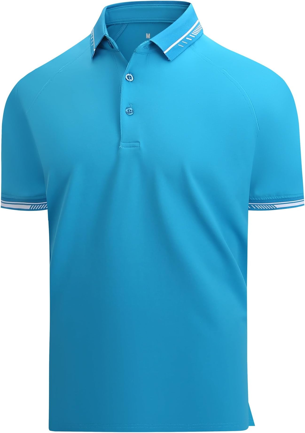 Alex Vando Mens Golf Shirt Moisture Wicking Quick-Dry Short Sleeve Polo | Upf40,soft & Stretch,sweat Resistant,multi-Scene Sports & Office Apparel - Aqua 189