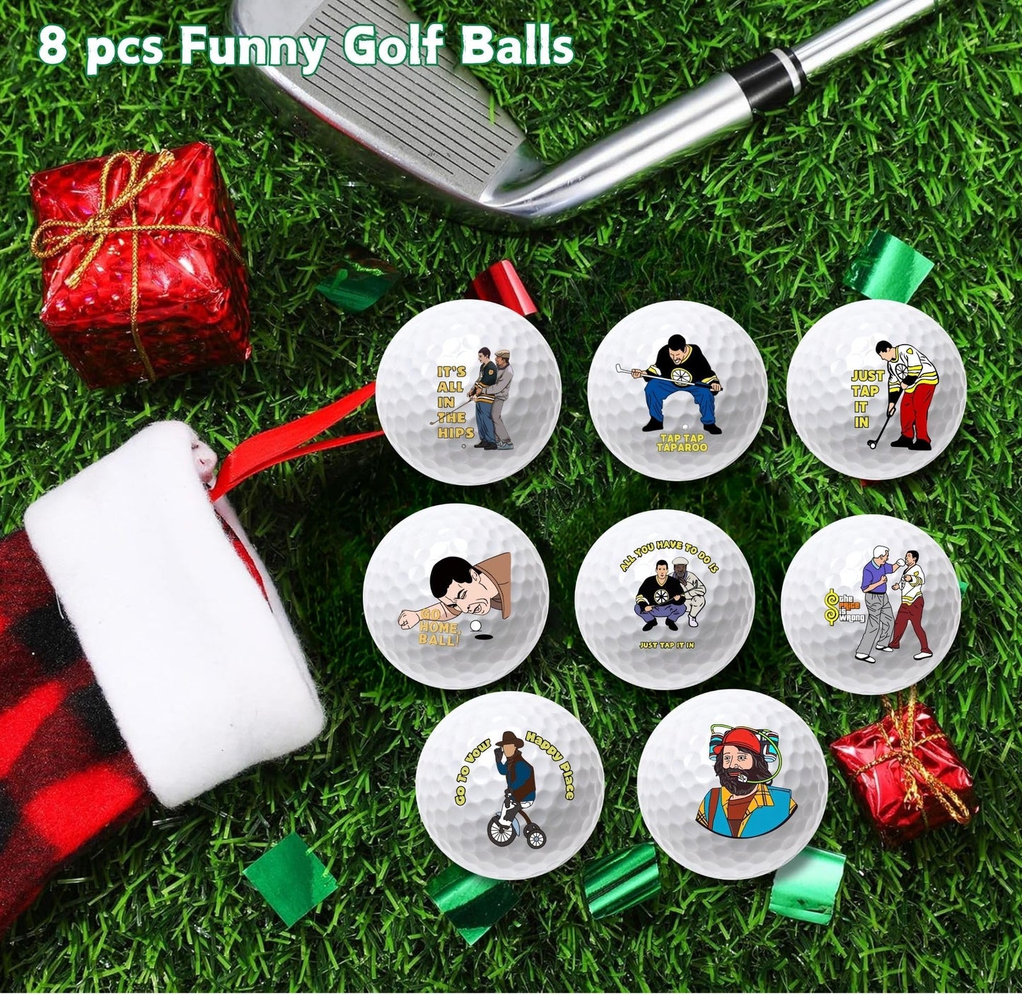 Artpreti Funny Golf Balls For Birthday, Novelty Golfer Gift For Dad Coworkers Golfers Golf Lovers - 8
