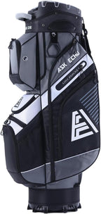 Ask Echo T-Lock Golf Cart Bag, Quiet 14-Way Full-Length Divider | Keeps Every Club Protected, Organized And Easy To Access.smart Pocket Layout Keeps Every Essential Within Easy Reach - Grey