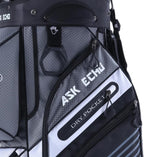Ask Echo T-Lock Golf Cart Bag, Quiet 14-Way Full-Length Divider | Keeps Every Club Protected, Organized And Easy To Access.smart Pocket Layout Keeps Every Essential Within Easy Reach - Grey
