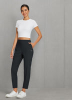 Baleaf Womens Travel Pants Lightweight Stretch With Zipper Pockets Petite Ankle Dressy Golf Work Business Casual Slacks - Black