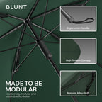 Blunt Sport Windproof Golf Umbrella – 58" Large Sports Umbrella For Wind And Rain, Durable Design For Sporting Events, Heavy Duty, Uv Protection - Forest Green - Forest Green
