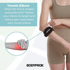 Bodyprox Elbow Brace for Tennis & Golfer's Elbow Pain Relief (2 Pack)