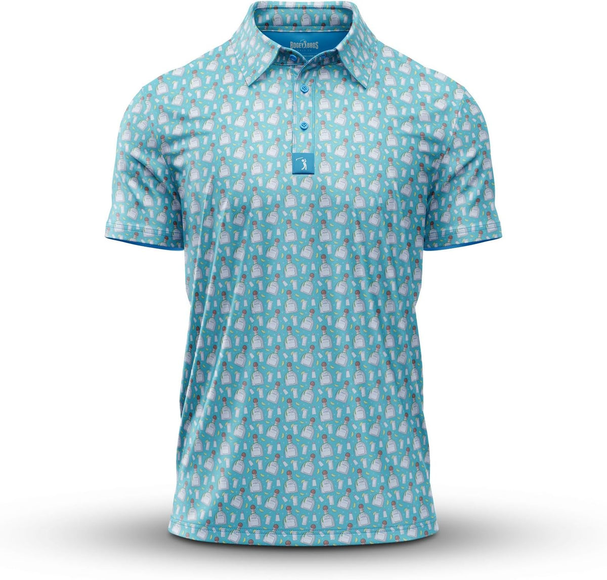 Bogey Bros Golf Polo Shirt For Men – 4 Way Stretch Short Sleeve, Upf 50, Moisture Wicking Athletic Fit - Tequila