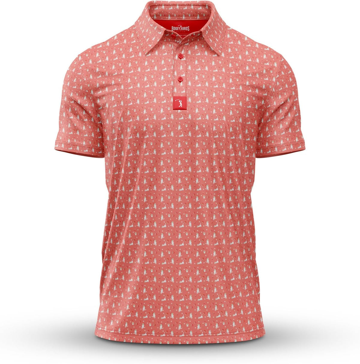 Bogey Bros Golf Polo Shirt For Men – 4 Way Stretch Short Sleeve, Upf 50, Moisture Wicking Athletic Fit - Kitty Magnet