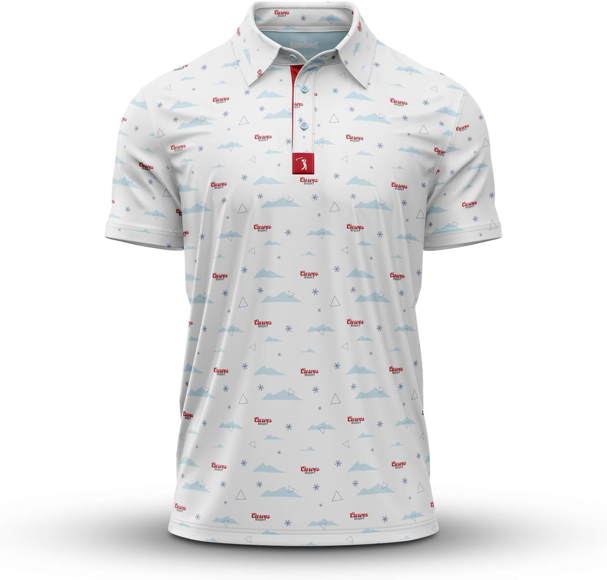 Bogey Bros Golf Polo Shirt For Men – 4 Way Stretch Short Sleeve, Upf 50, Moisture Wicking Athletic Fit - Curves Right