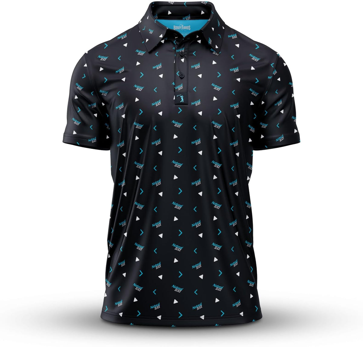Bogey Bros Golf Polo Shirt For Men – 4 Way Stretch Short Sleeve, Upf 50, Moisture Wicking Athletic Fit - Natural Slice