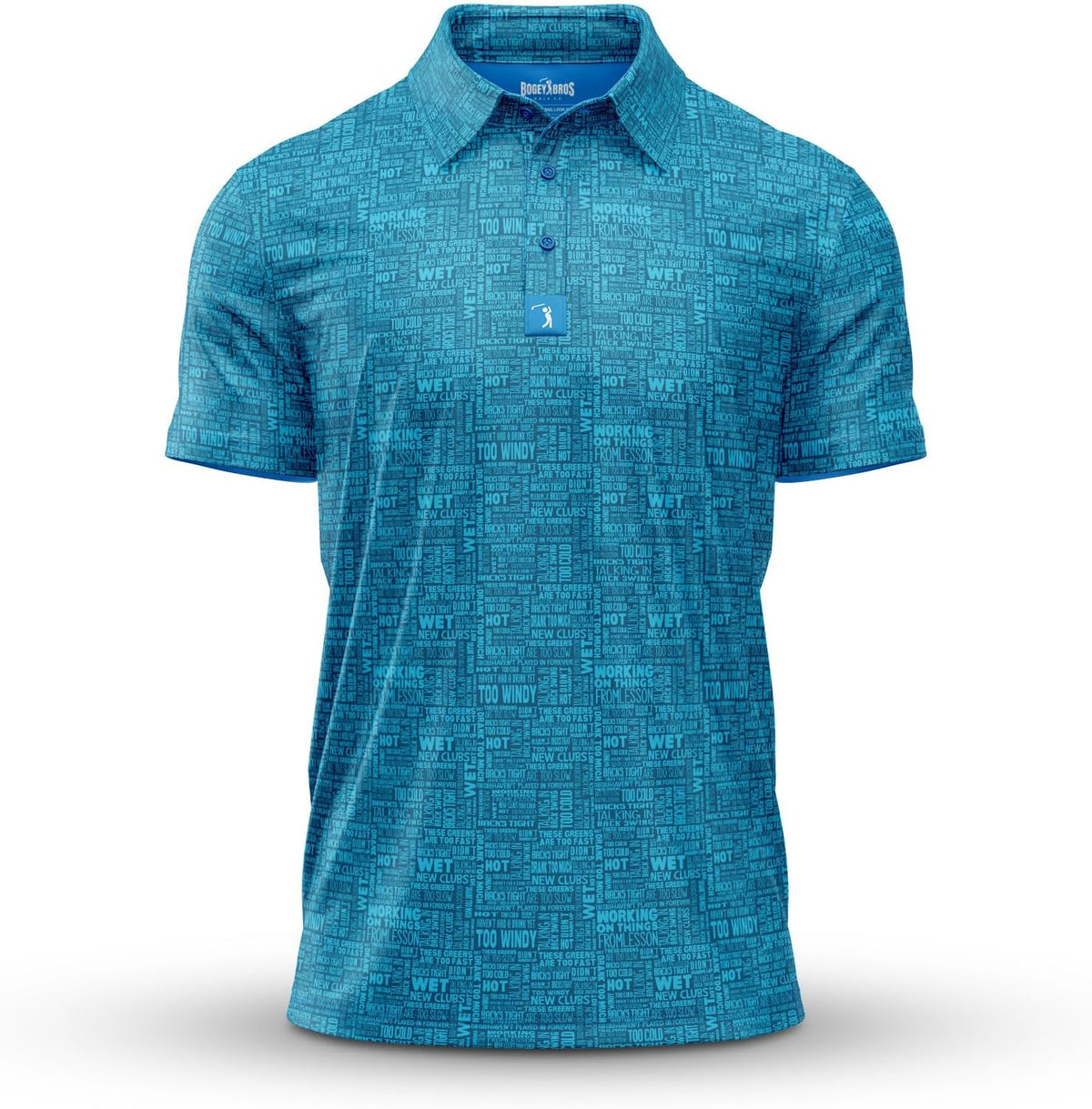 Bogey Bros Golf Polo Shirt For Men – 4 Way Stretch Short Sleeve, Upf 50, Moisture Wicking Athletic Fit - Excuses