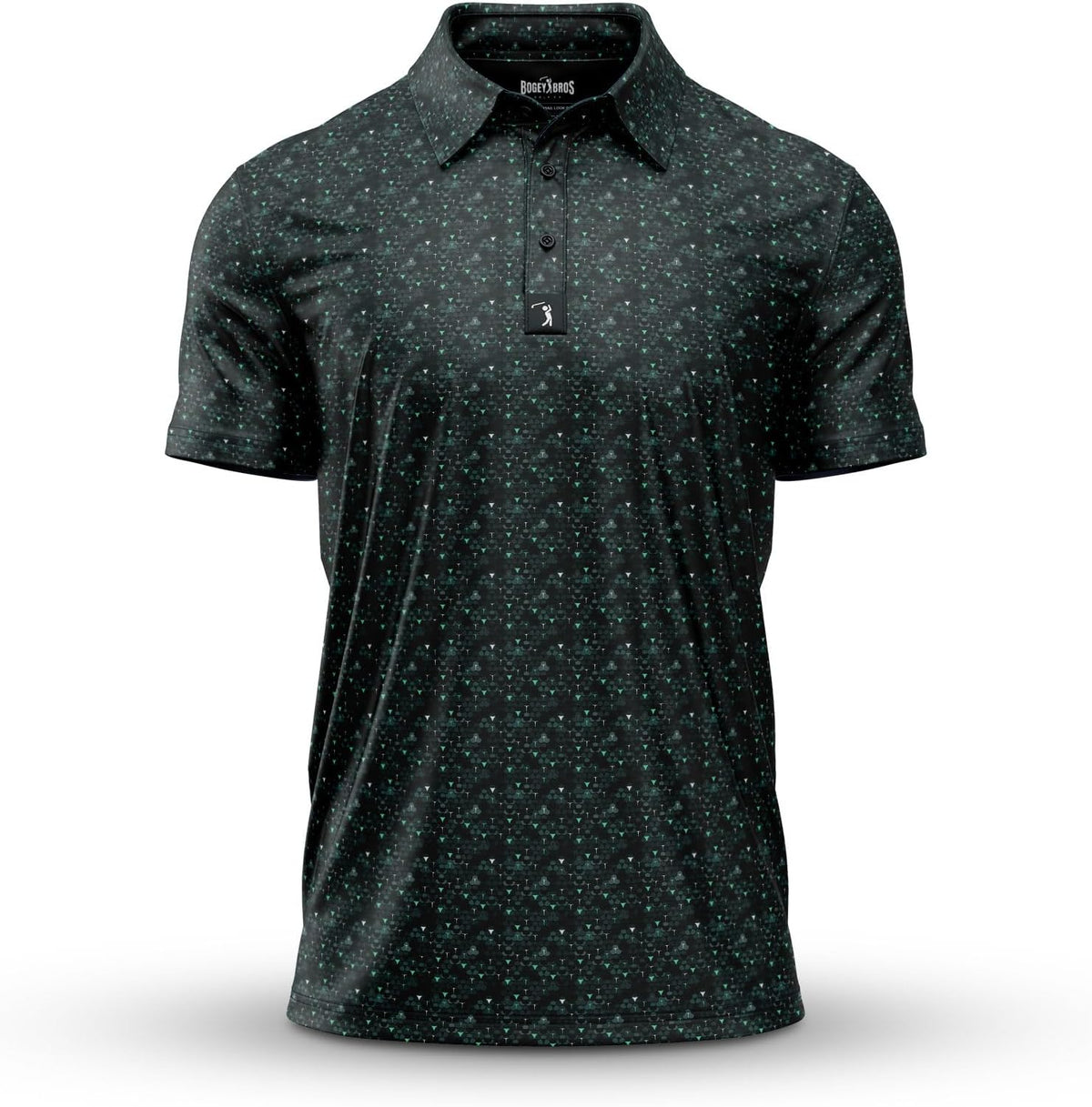 Bogey Bros Golf Polo Shirt For Men – 4 Way Stretch Short Sleeve, Upf 50, Moisture Wicking Athletic Fit - Whale Tail - Snake Skin
