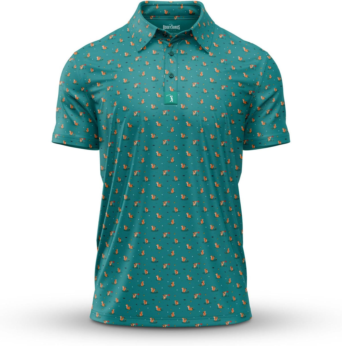 Bogey Bros Golf Polo Shirt For Men – 4 Way Stretch Short Sleeve, Upf 50, Moisture Wicking Athletic Fit - Found A Nut