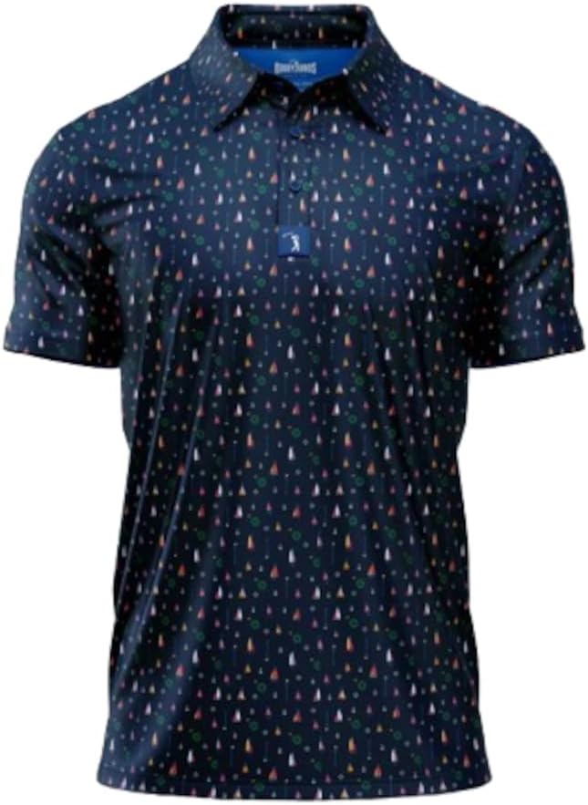 Bogey Bros Golf Polo Shirt For Men – 4 Way Stretch Short Sleeve, Upf 50, Moisture Wicking Athletic Fit - Boats And Hose