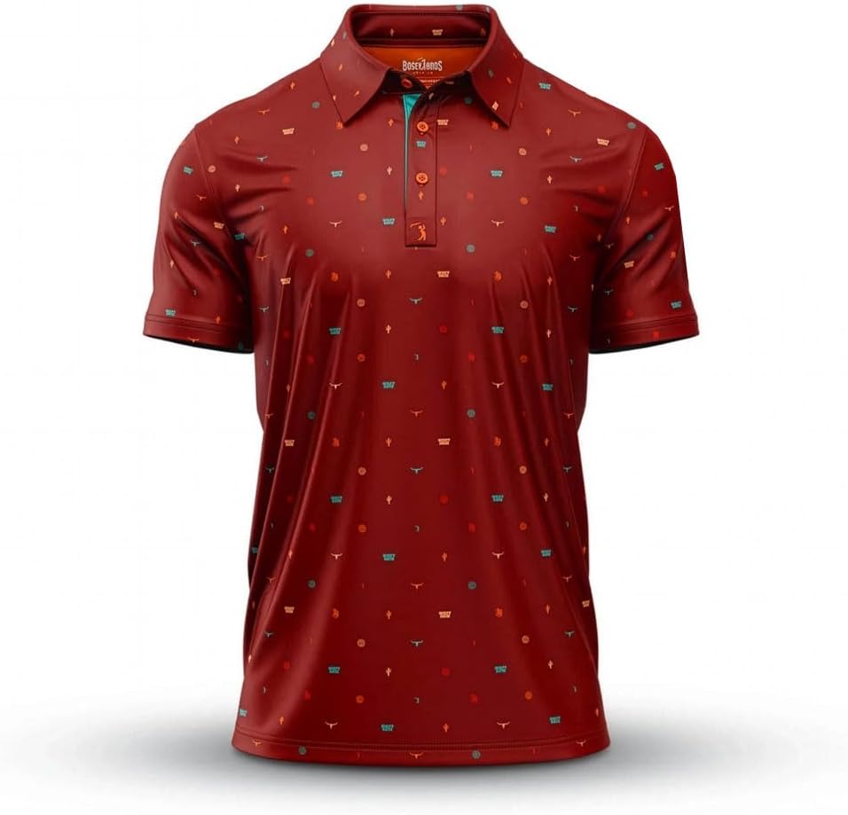 Bogey Bros Golf Polo Shirt For Men – 4 Way Stretch Short Sleeve, Upf 50, Moisture Wicking Athletic Fit - Desert
