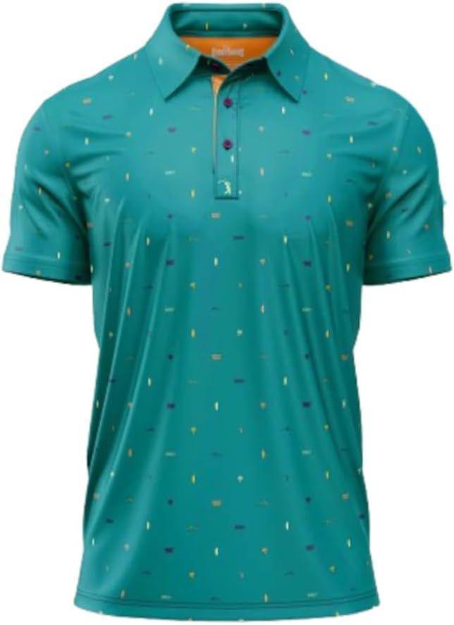 Bogey Bros Golf Polo Shirt For Men – 4 Way Stretch Short Sleeve, Upf 50, Moisture Wicking Athletic Fit - Beach